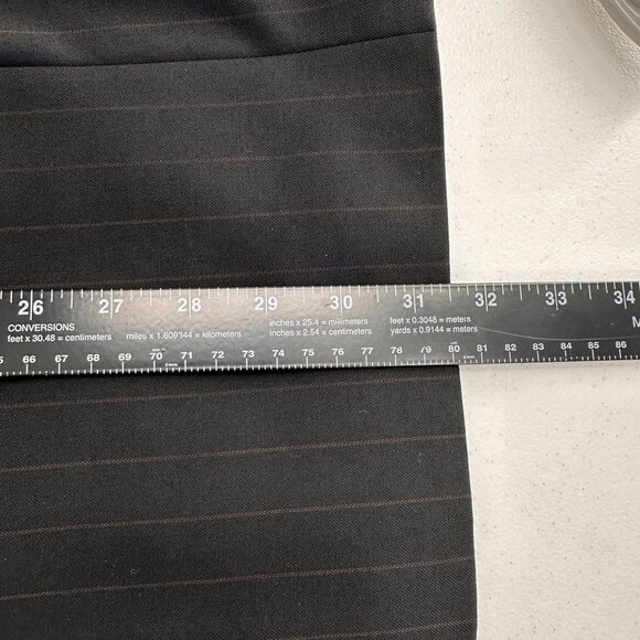 Tailors Row Mens Pinstripe Black Wool Suit Jacket Blazer 46R Single Breasted - Picture 8 of 12